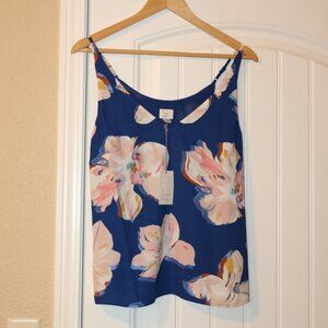 A New Day Floral Cami - Blue Sz Small